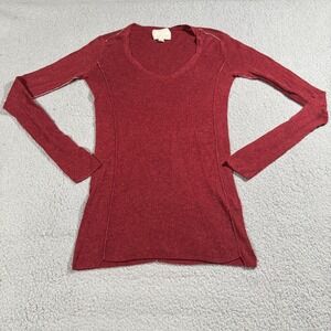 Banana Republic Heritage Long Sleeve T-Shirt Top Red Women's Small Pima Cotton‎